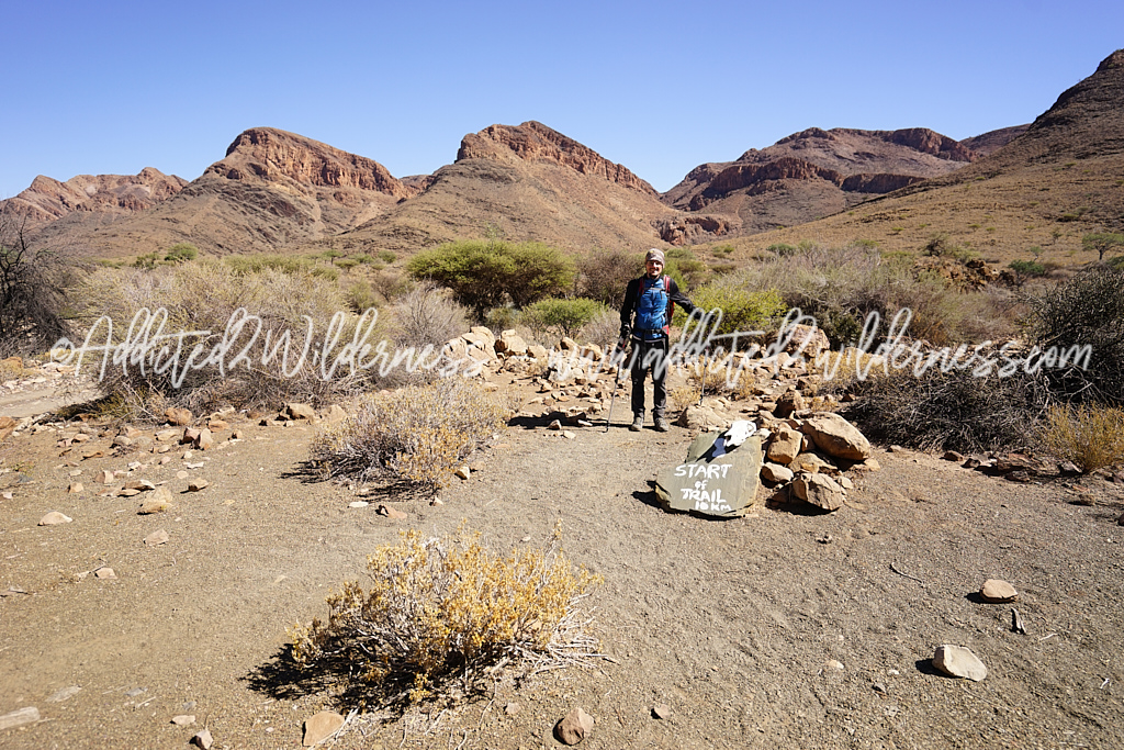 Marco at the starting point of Olive Trail loop